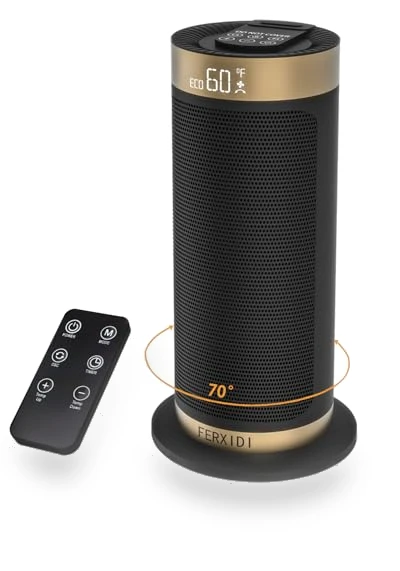 PTC Electric Desk Heater with Thermostat — Portable Heating Solutions, FERXIDI