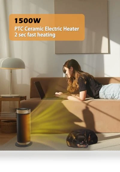 PTC Electric Desk Heater with Thermostat — Portable Heating Solutions, FERXIDI