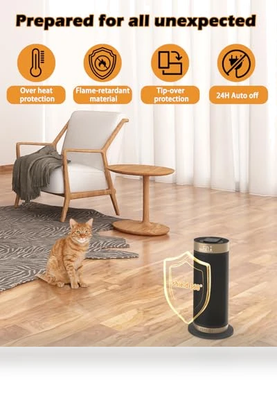 PTC Electric Desk Heater with Thermostat — Portable Heating Solutions, FERXIDI