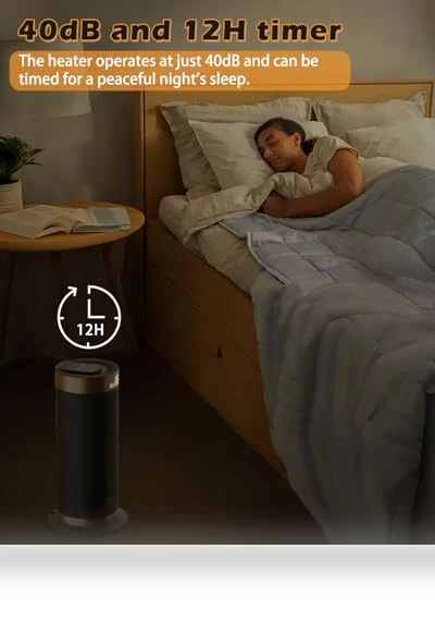 PTC Electric Desk Heater with Thermostat — Portable Heating Solutions, FERXIDI