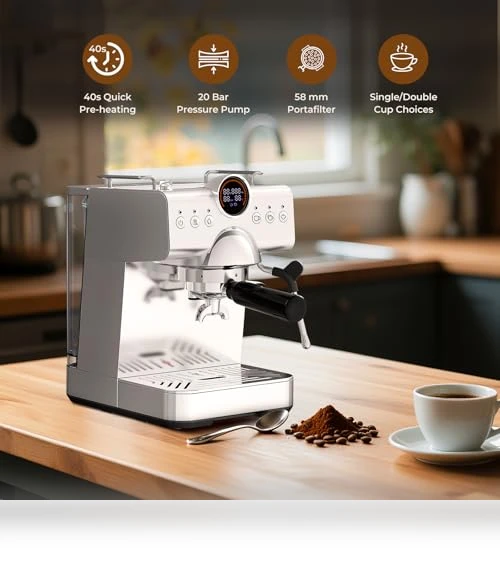 Semi-Automatic Espresso Maker with Milk Frother — Milk Frothers, Havato