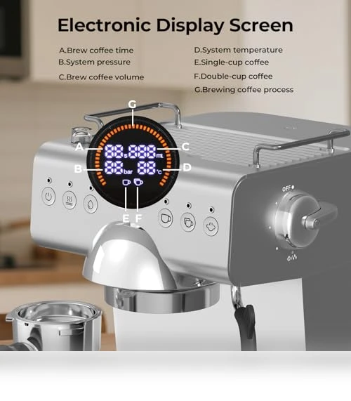 Semi-Automatic Espresso Maker with Milk Frother — Milk Frothers, Havato