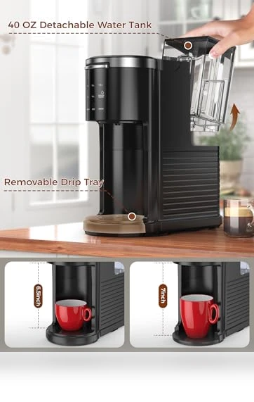 Single Serve Coffee Maker — Coffee & Espresso Combos, COWSAR