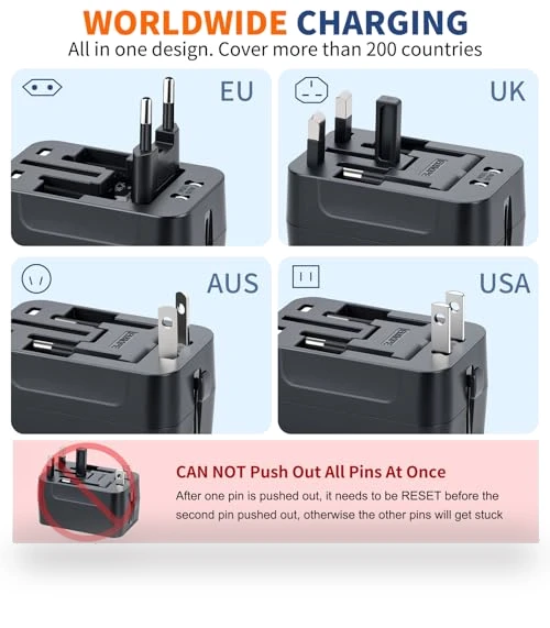 Universal Worldwide Travel Adapter Fast Charger — Charging Solutions, NEWVANGA