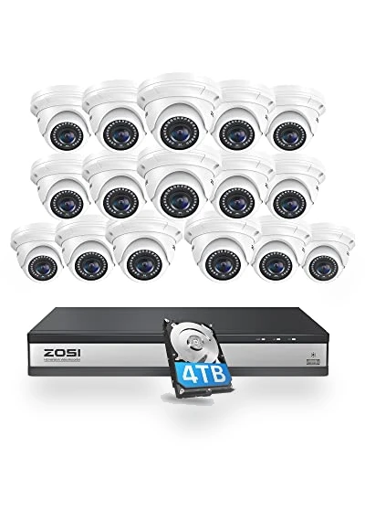 16 Channel 4K POE Security Camera System — Outdoor Security Cameras, ZOSI