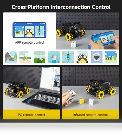 AI Vision Robot Car with 2DOF HD Camera — Robotic Enhancements, Yahboom