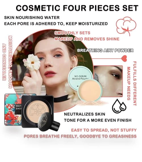 Air Cushion CC Cream Foundation Set — Eye & Face Kits, DWDiWen