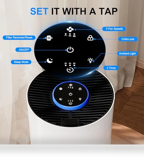 Air Purifier with Sleep Mode & Aroma Function — Activated Carbon Air Purifiers, FancyBark