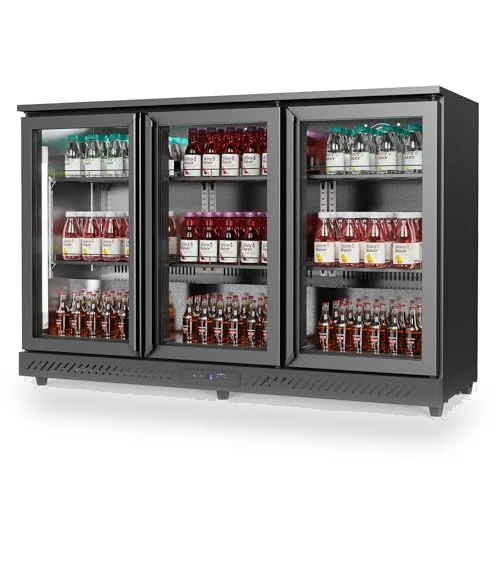 Commercial Back Bar Cooler with 3 Doors — Drink Coolers, ROVSUN