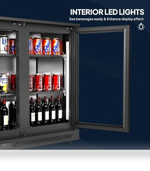 Commercial Back Bar Cooler with 3 Doors — Drink Coolers, ROVSUN