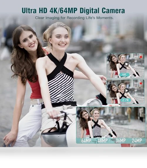 Compact Portable 4K Digital Camera — Compact Digital Cameras, Fansbe Smart
