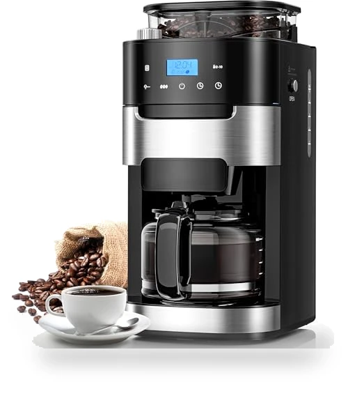 Drip Coffee Maker with Built-in Grinder — Electric Blade Coffee Grinders, Electactic