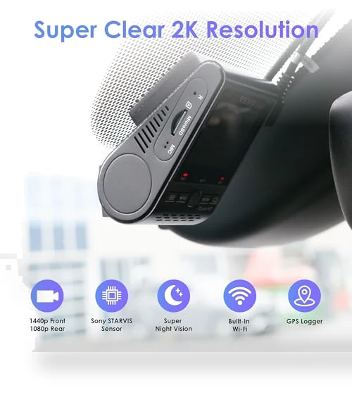 Dual Dash Cam — Dashboard Cameras, VIOFO