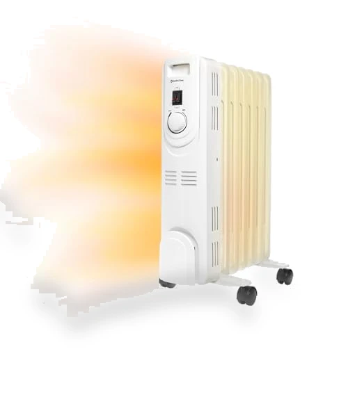 Electric Oil-Filled Radiant Radiator Space Heater — Portable Heating Solutions, Comfort Zone