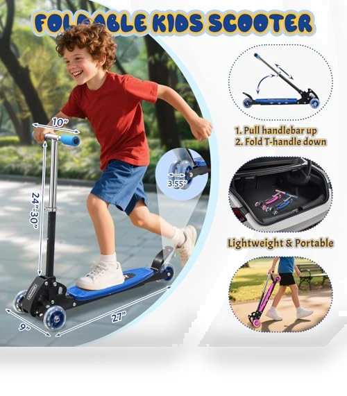 Heavy-Duty Kids 3-Wheel Scooter — Push Scooters, EUIJOIP