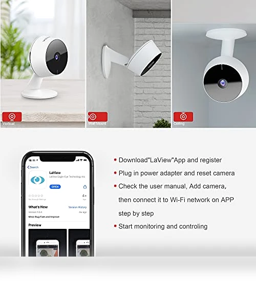 Home Security Camera Indoor 1080P — Cameras & Monitors, LaView