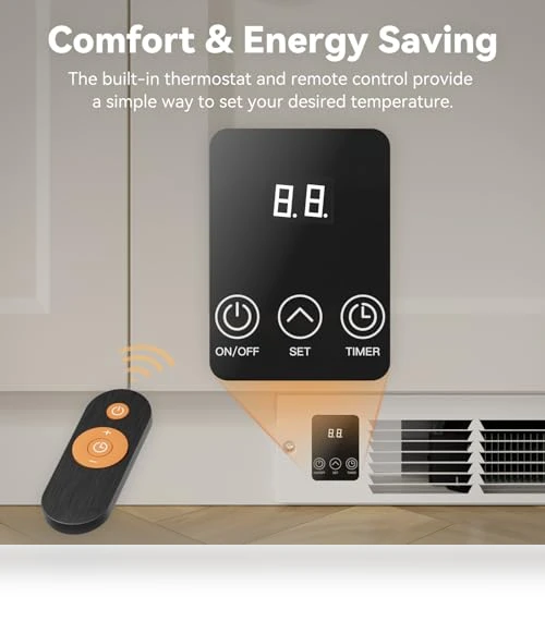 Kickspace Heater with Thermostat and Timer — Portable Heating Solutions, AIREPUSH