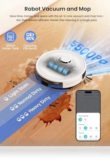 LiDAR Robot Vacuum and Mop — Smart Cleaning Robots, Lefant