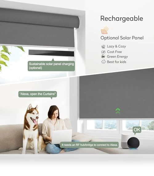 Motorized Blackout Window Blinds — Honeycomb, ZSHINE