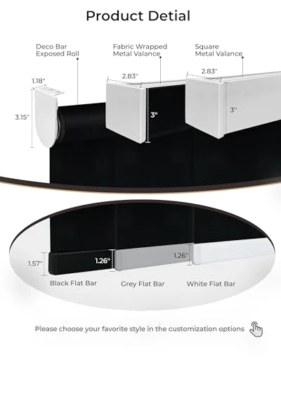 Motorized Roller Shade with Remote Control — Treatment Sets, AIVDIG