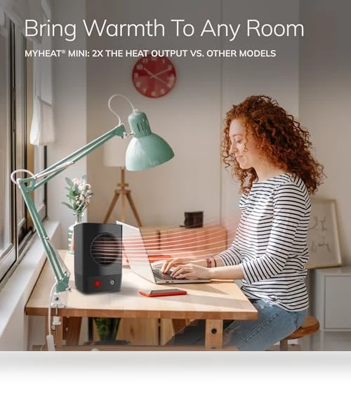 MyHeat Mini Personal Ceramic Space Heater — Portable Heating Solutions, Lasko