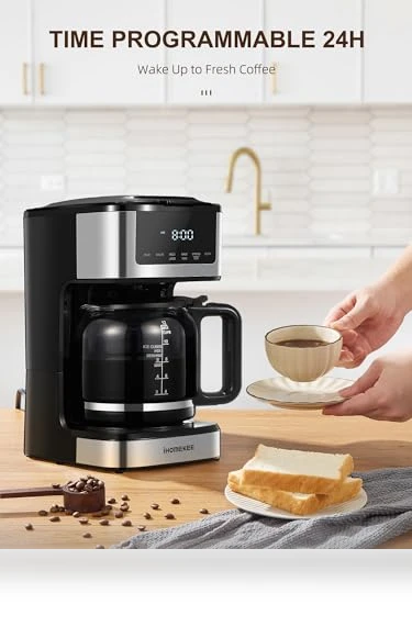 Programmable Drip Coffee Maker — Brewing Excellence, Ihomekee