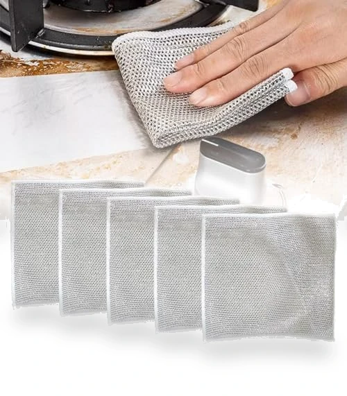 Reusable Non Scratch Wire Dishwashing Rags — Sponges, Pousbo