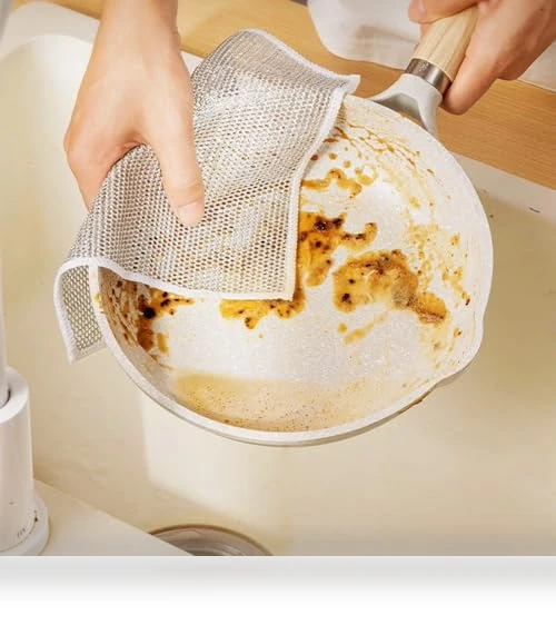 Reusable Non Scratch Wire Dishwashing Rags — Sponges, Pousbo