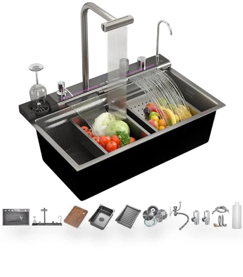Smart Kitchen Sink with Digital Display — Smart-Touch Kitchen Faucets, SDGRP