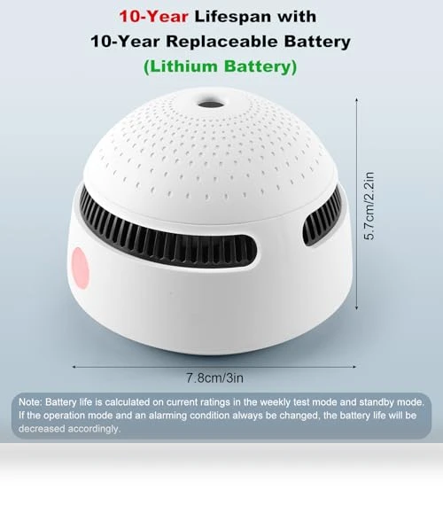 Smart Smoke Detector with 10-Year Battery — Smoke Detectors, Soewolit