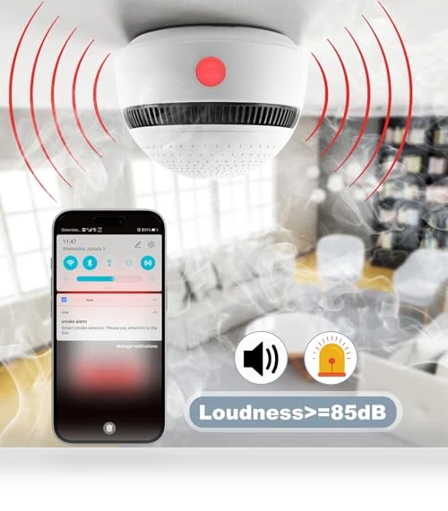 Smart Smoke Detector with 10-Year Battery — Smoke Detectors, Soewolit