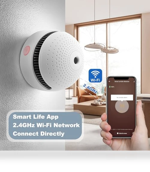 Smart Smoke Detector with 10-Year Battery — Smoke Detectors, Soewolit