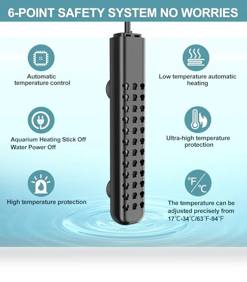 Submersible Aquarium Heater — Heaters & Chillers, HANLESHUKA