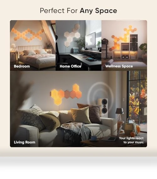Wood Look Smart Wall Lights — Creative Lighting Solutions, Nanoleaf