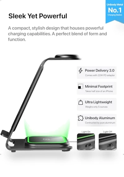 3 in 1 Wireless Charging Station — Chargers, Intoval
