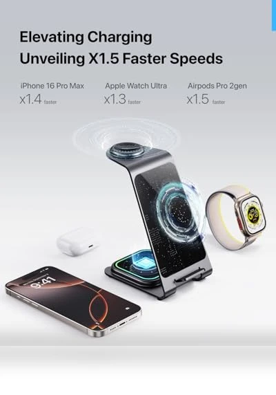 3 in 1 Wireless Charging Station — Chargers, Intoval