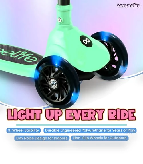 3 Wheel Foldable Kids Scooter — Push Scooters, SereneLife