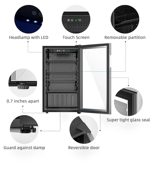 Compact Beverage Refrigerator — Mini Fridges, Erivess
