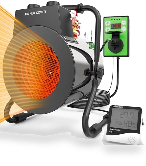 Greenhouse Heater with Digital Thermostat — Portable Heating Solutions, Buyplus