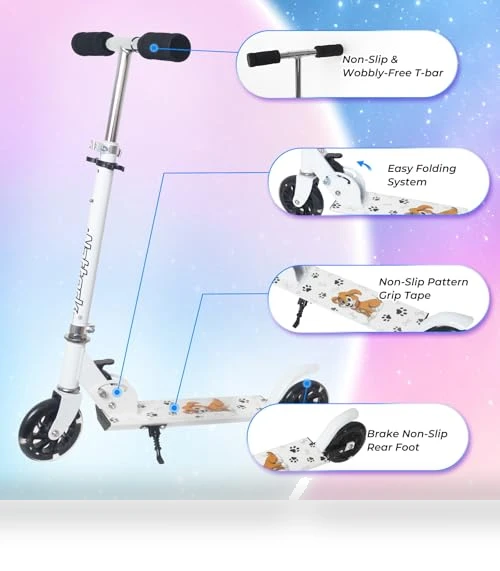 Kids Kick Scooter with Light Up Wheels — Push Scooters, Nattork