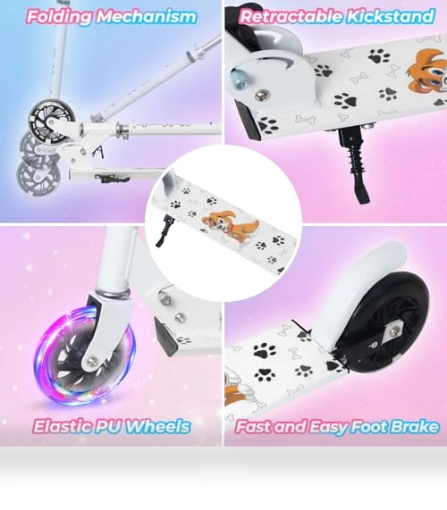 Kids Kick Scooter with Light Up Wheels — Push Scooters, Nattork