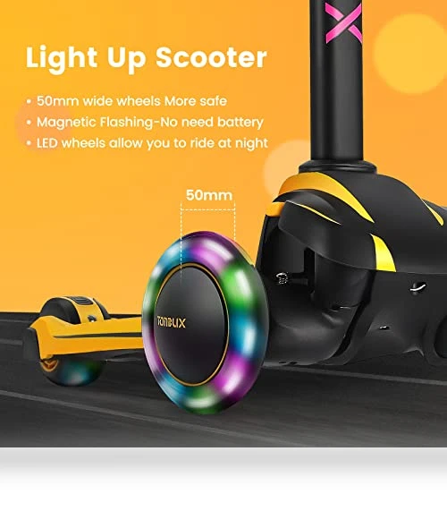 Kids Scooter with Light Up Wheels — Kids' Bikes, TONBUX