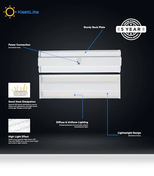 LED Linear High Bay Shop Light — Bay Lighting, KastLite