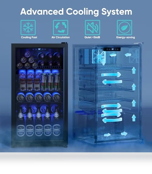 Mini Fridge With Glass Door — Drink Coolers, Tehanld