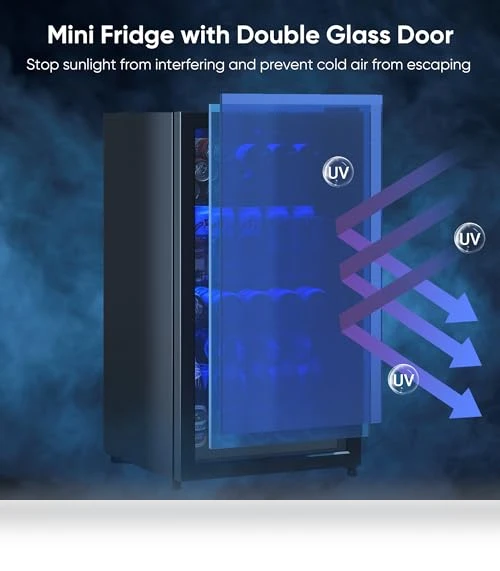 Mini Fridge With Glass Door — Drink Coolers, Tehanld
