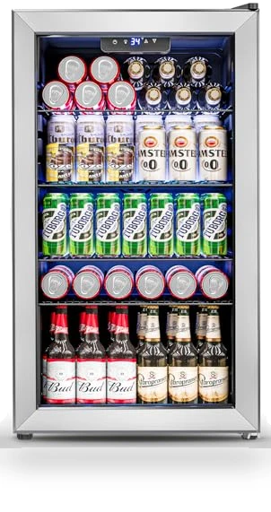 Mini Fridge with Glass Door — Mini Fridges, Feelfunn