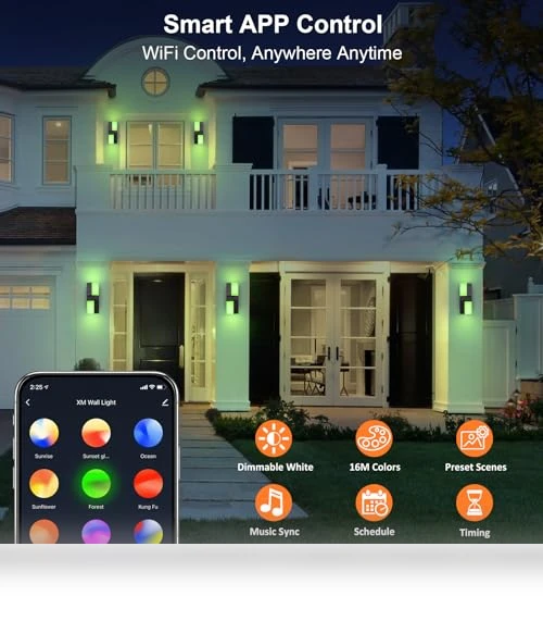 Outdoor Wall Lights — Garden Illumination, XMCOSY+