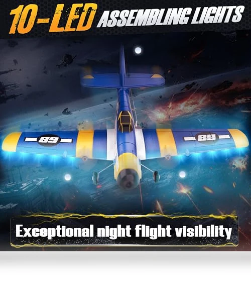 Remote Control Airplane with LED Lights — Remote Control Aircraft, BEZGAR