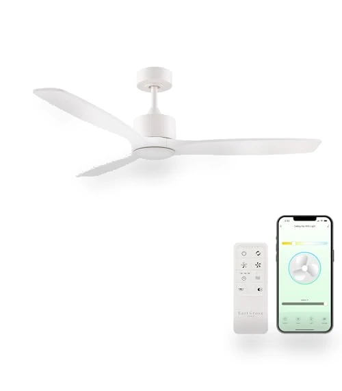 Smart 3-Blade Ceiling Fan with LED Light Kit — Ceiling Fan Lighting Solutions, East Grove Home