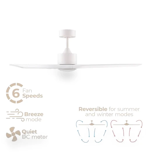 Smart 3-Blade Ceiling Fan with LED Light Kit — Ceiling Fan Lighting Solutions, East Grove Home